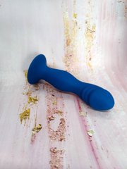 Анальний плаг у формі пеніса Loveshop M синій 16*3.5 см - картинка 1