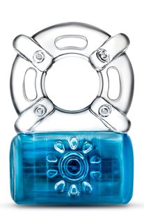 Эрекционное виброкольцо PLAY WITH ME ONE NIGHT STAND VIBRATING C-RING BLUE - картинка 1