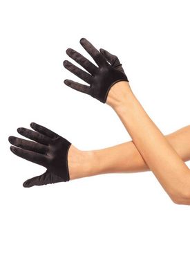 Рукавички сексуальні One Size Mini Cropped Satin Gloves від Leg Avenue - картинка 3