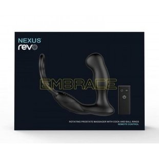 Масажер простати Nexus Revo Embrace з обертовою головкою, Черный - картинка 1