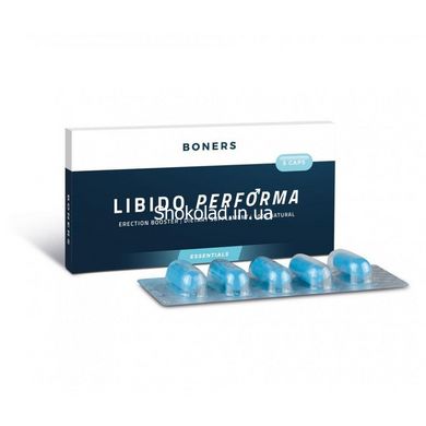 Таблетки для эрекции Boners Libido Performa Erection Booster, 5 шт - картинка 2