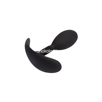 Анальная пробка с рельефной ножкой Chisa черная, 8.6 х 2.7 см - картинка 2