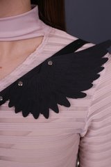Портупея с крыльями "модель black Angel 3", экокожа, ручная работа, красный - картинка 1