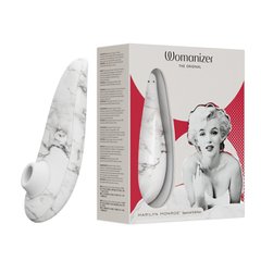 Вакуумний стимулятор клітора Womanizer Marilyn Monroe White Marble - картинка 1