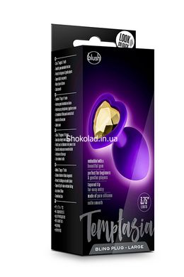 Анальна пробка TEMPTASIA BLING PLUG LARGE PURPLE, Фіолетовий - картинка 2