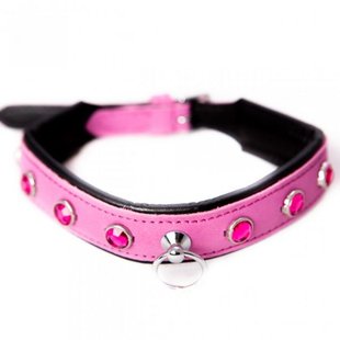 Нашийник Leather Jewel, Pink - картинка 1