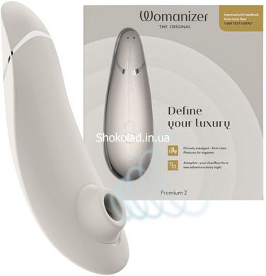 Вакуумный клиторальный стимулятор Womanizer Premium 2 Gray - картинка 1