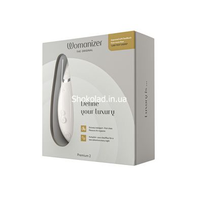Вакуумний кліторальний стимулятор Womanizer Premium 2 Gray, серый - картинка 14