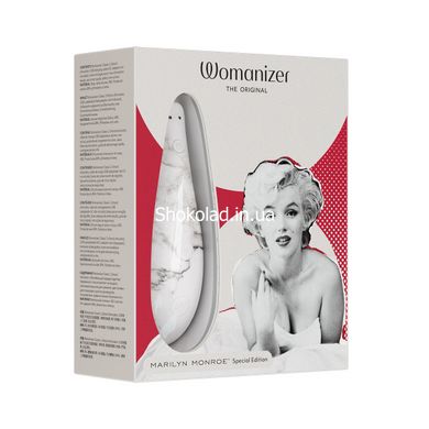 Вакуумний стимулятор клітора Womanizer Marilyn Monroe White Marble - картинка 27
