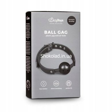 Кляп Ball Gag With PVC Ball - Black Easytoys - картинка 3