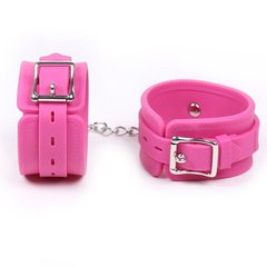 Силиконовые наручники Silicone hand cuff pink - картинка 1