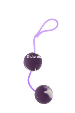 Вагінальні кульки Marbelized DUO BALLS, PURPLE, Фіолетовий - картинка 1