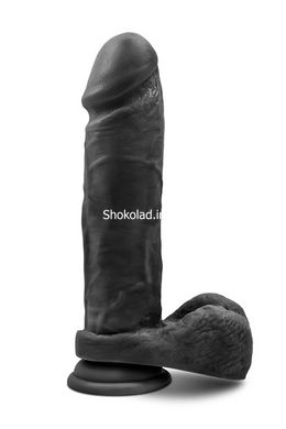 Фалоімітатор кібершкіра au NATUREL BOLD MASSIVE 9INCH DILDO, Черный - картинка 1