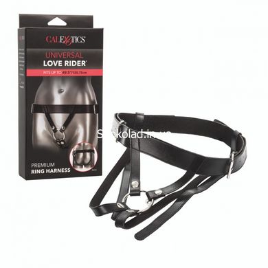 Трусики для страпона CalExotics Universal Love Rider Premium Ring Harness - Black - картинка 1