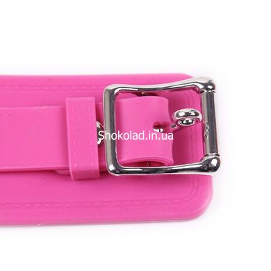 Силіконові наручники Silicone hand cuff pink - картинка 5