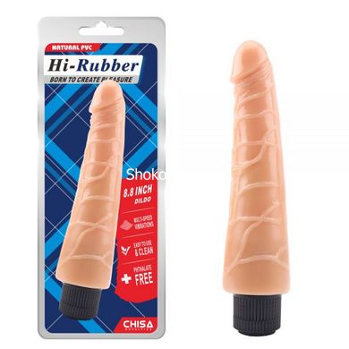 Вібромасажер Chisa Hi-Rubber 8.8 Dildo-Flesh, Телесный, Розмір упаковки ： 35 * 12 * 7 см - картинка 4